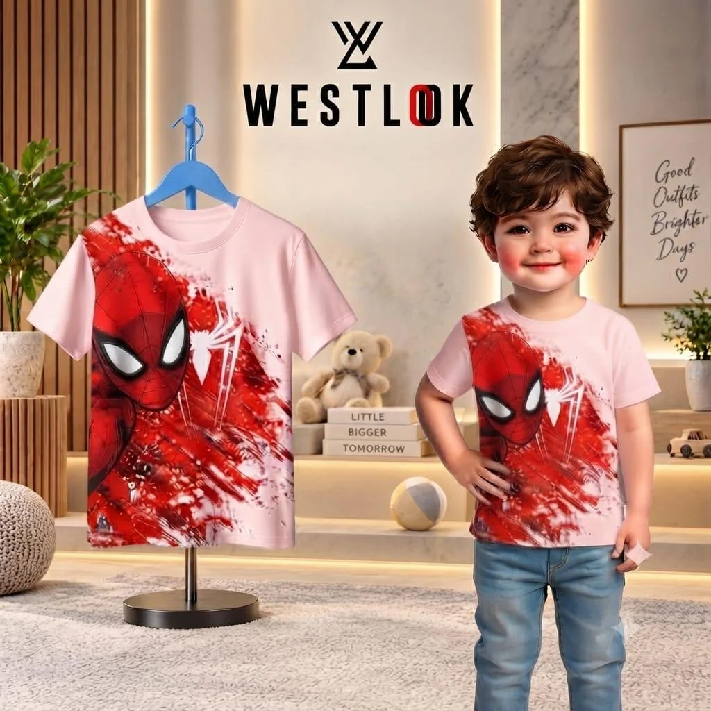 kids2 Stylish Spider-Man T-Shirt Combo for Kids (3 Pieces) - Image 1